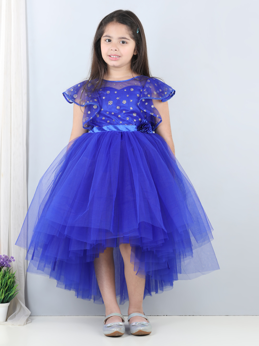 Blue Hi-low girls  Dress