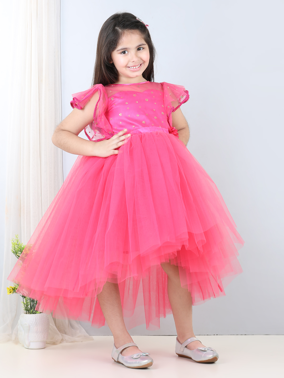 pink Hi-low girls  Dress