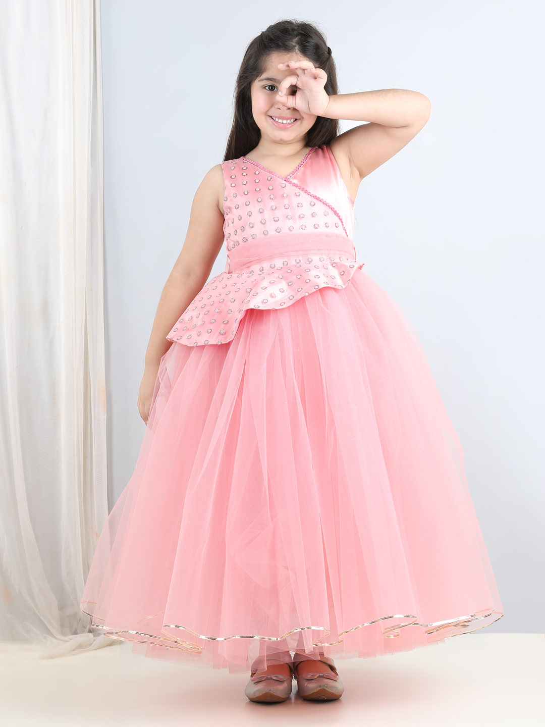 Dusty Rose full length girls  Dress