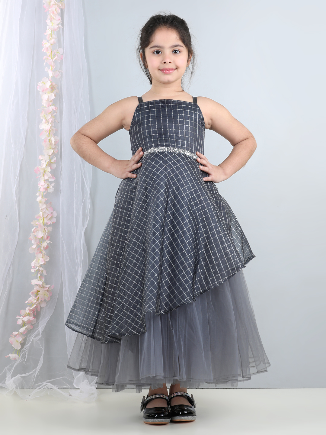 Grey full length girls  Dress