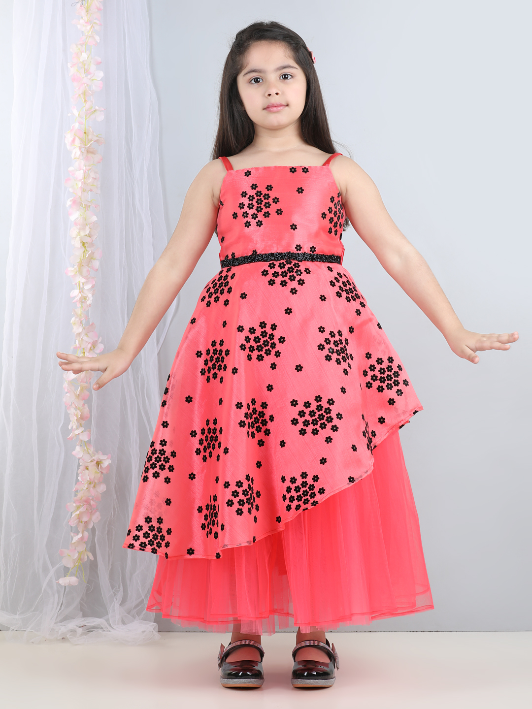 Pink full length girls  Dress