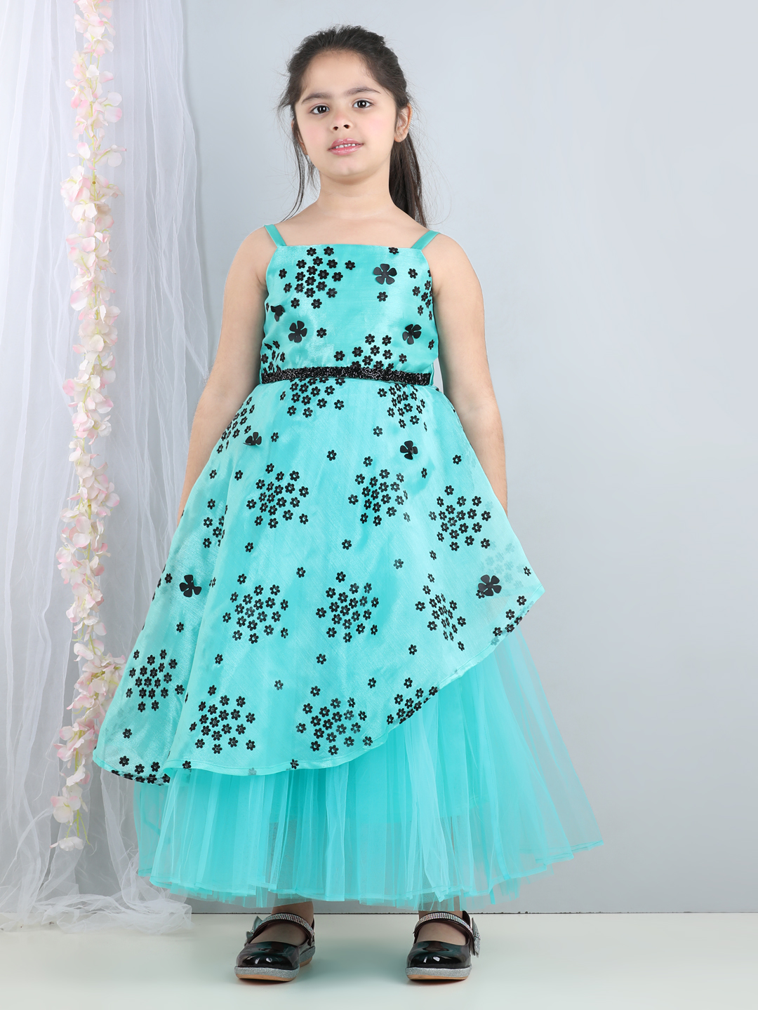 Rama Green full length girls  Dress