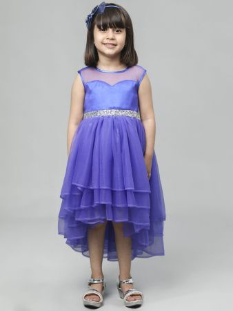 blue Hi-low girls  Dress