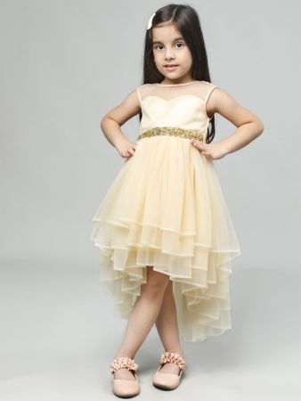 Golden Hi-low girls  Dress