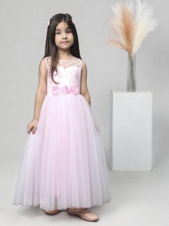 Baby Pink full length girls  Dress